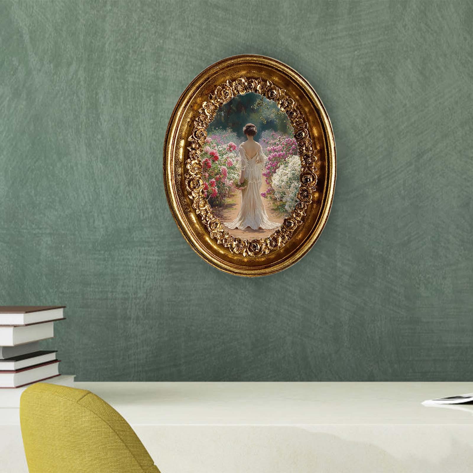 Resin Art For Photo Frame - Vintage Oval Photo Frame 5.8x7.3inch European
