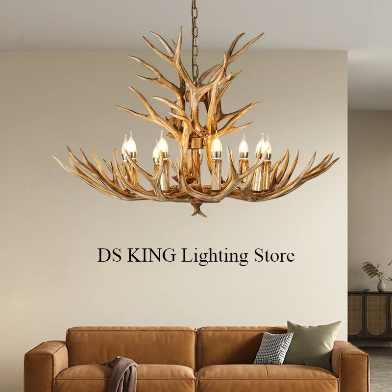 Resin Art Hanging - Christmas Style Antler Deer Chandelier for
