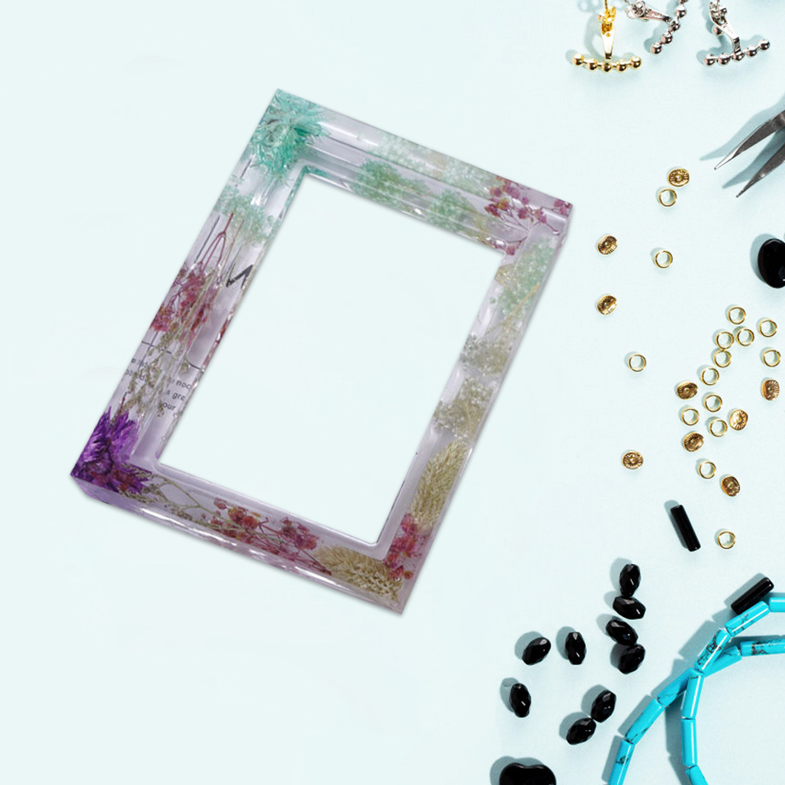 Photo Frame Epoxy Mold Rectang - Resin Art For Photo Frame avaliação e preço