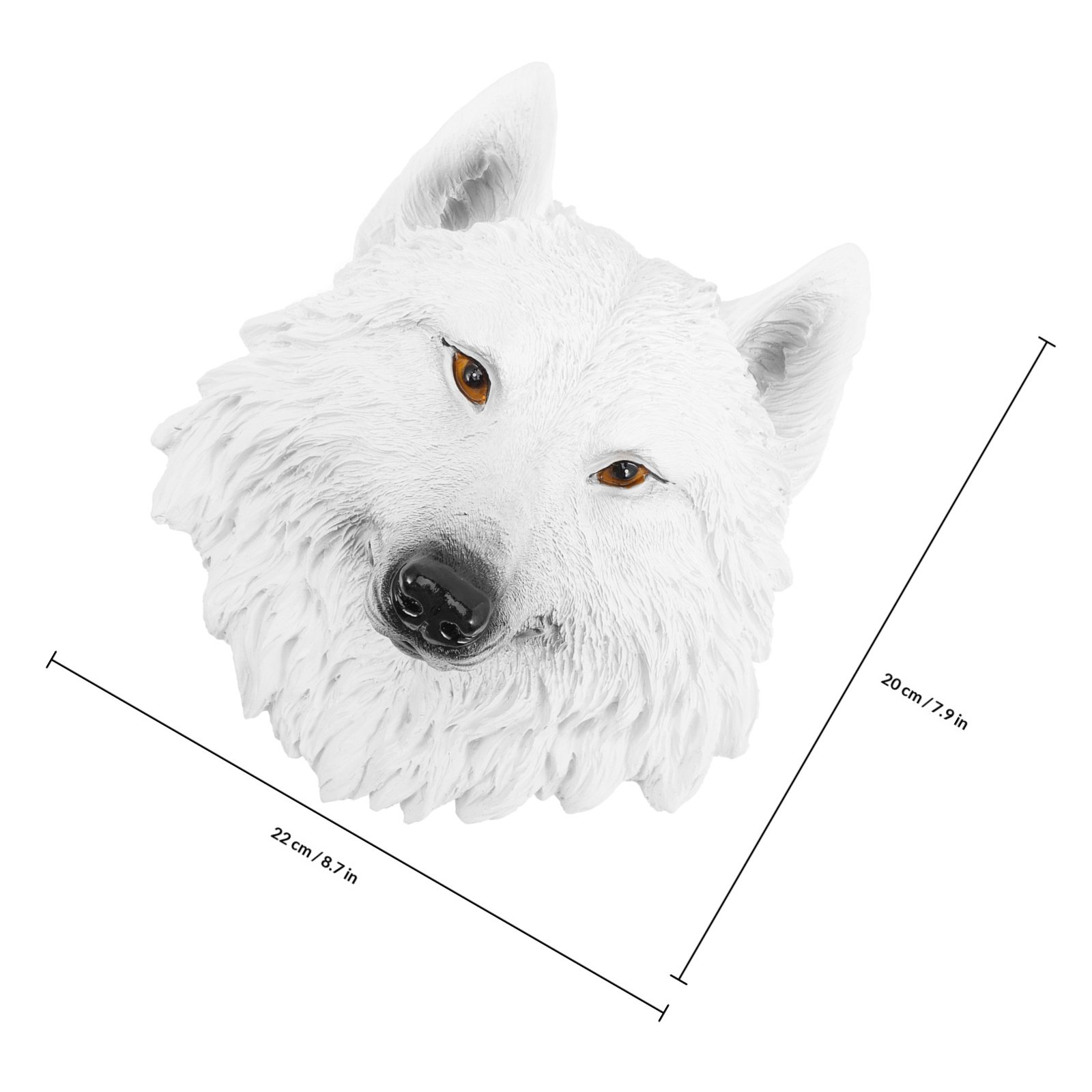 Animal Wall Art Decor Wolf Hea - Resin Art Hanging avaliação e preço