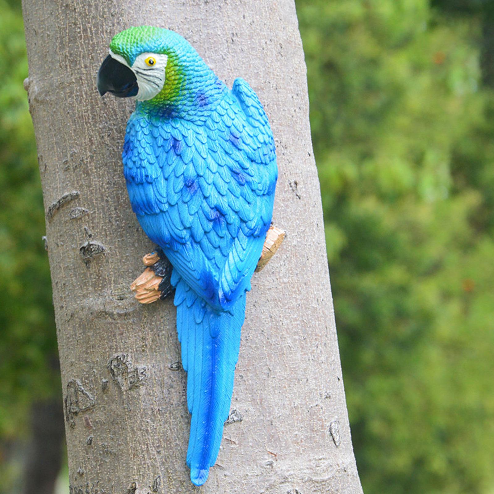 2 Pieces Parrot Figurines Yard - Resin Art Hanging avaliação e preço