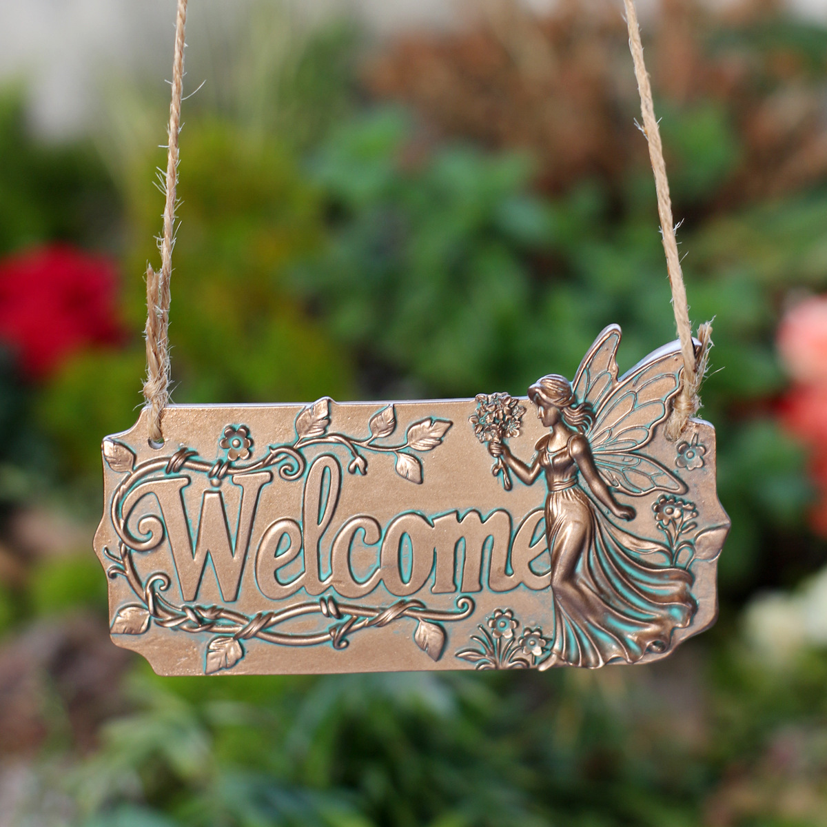 Copper Fairy Welcome Sign Hang - Resin Art Hanging avaliação e preço
