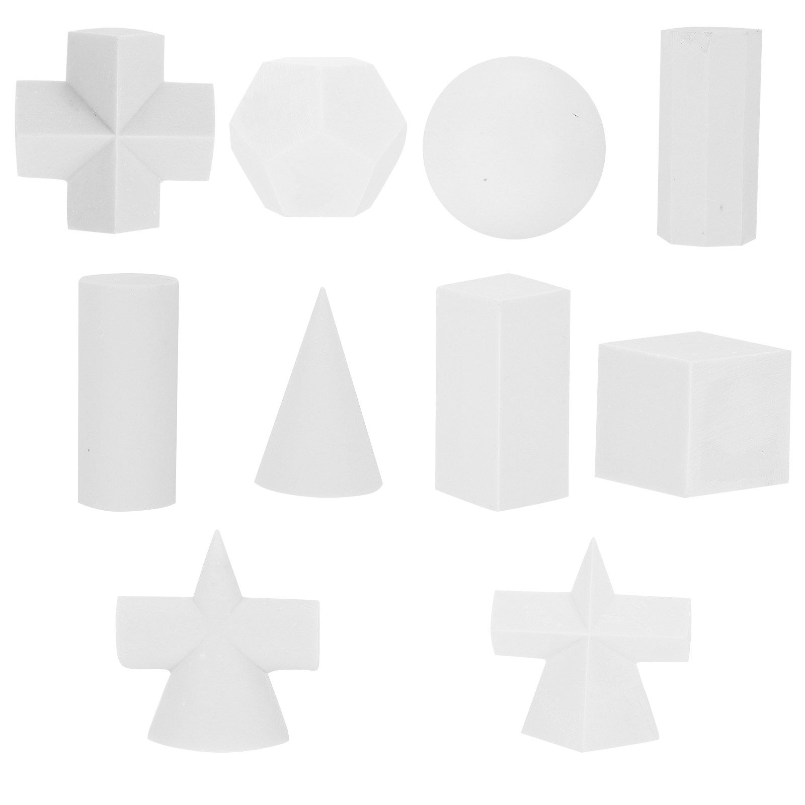 10Pcs Resin Geometrical Sculpt - Resin Art Learning avaliação e preço