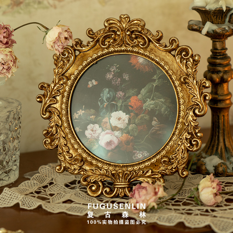 Retro European relief round re - Resin Art For Photo Frame avaliação e preço