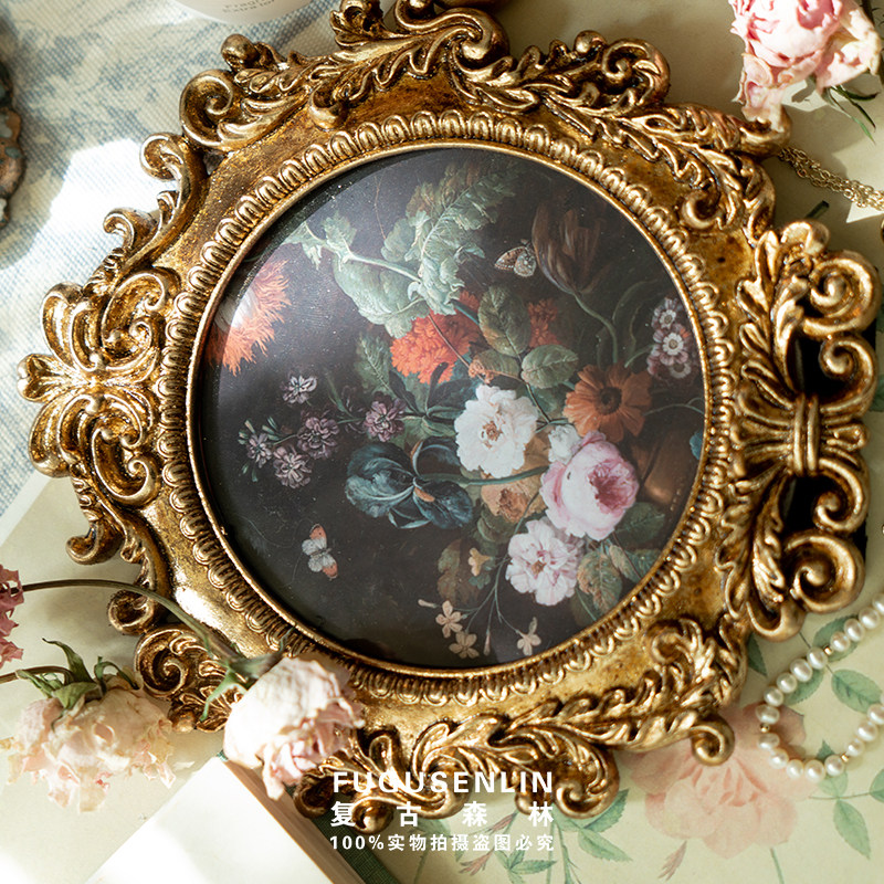 Retro European relief round re - Resin Art For Photo Frame avaliação e preço