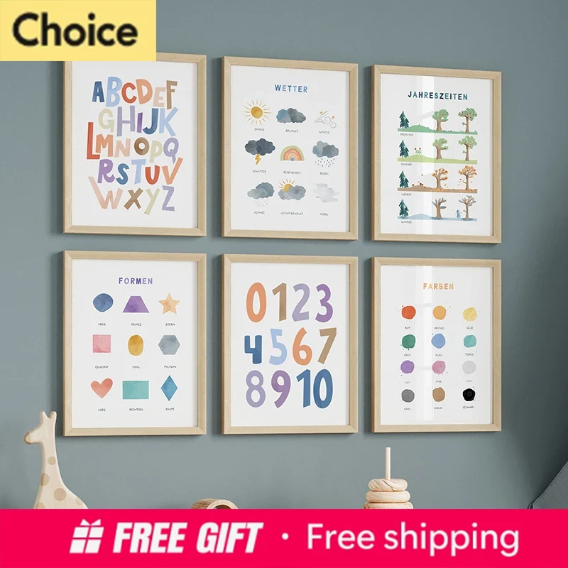 Children German Learning Poste - Resin Art Learning avaliação e preço