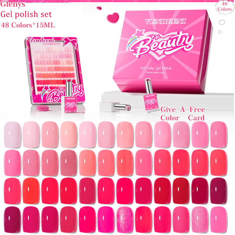 Glenys 48 Color nail polish Ge - Resin Art Learning avaliação e preço