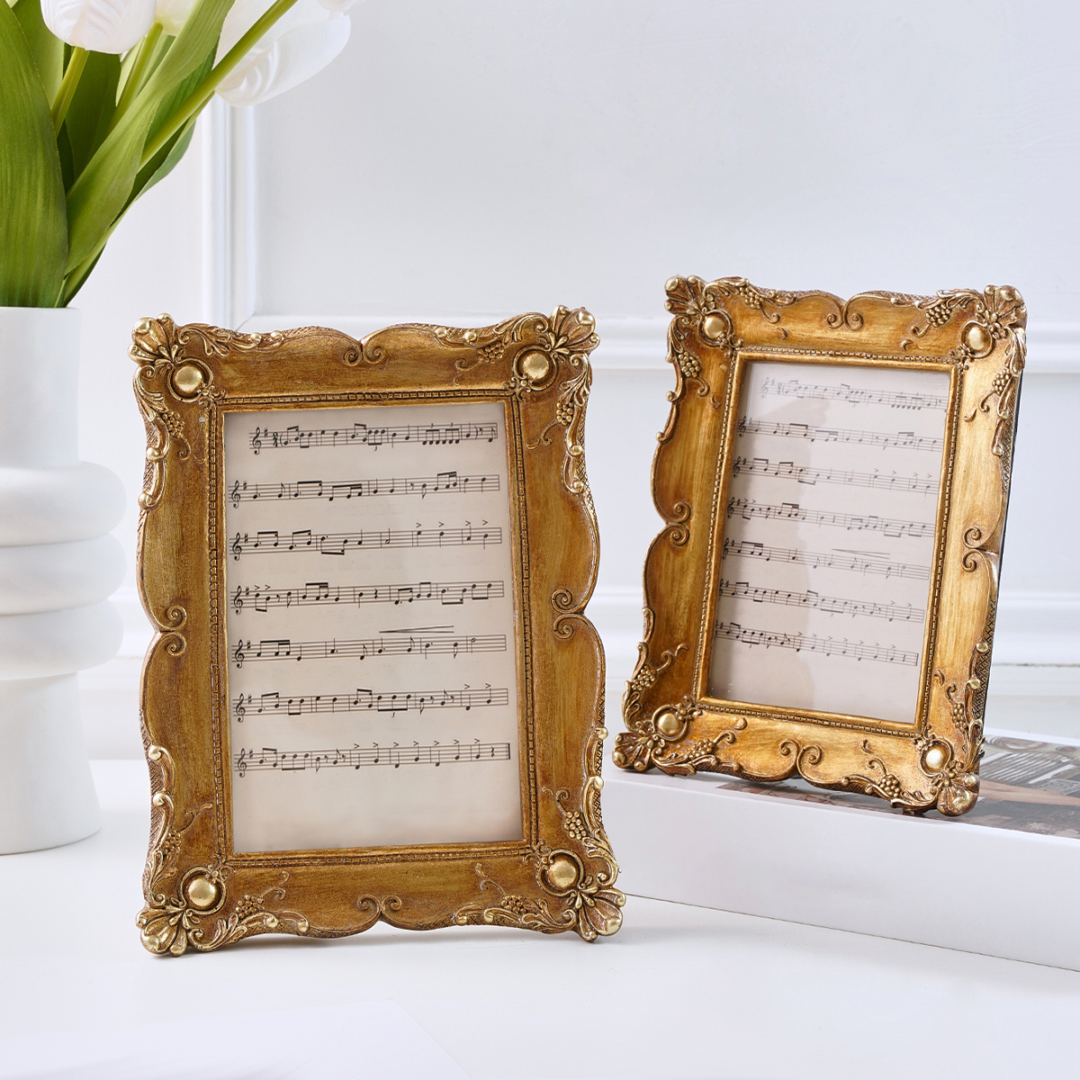 Vintage Gold Lace Photo Frame  - Resin Art For Photo Frame avaliação e preço