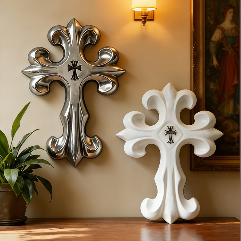 Retro Cross Wall Decor Gothic  - Resin Art Hanging avaliação e preço
