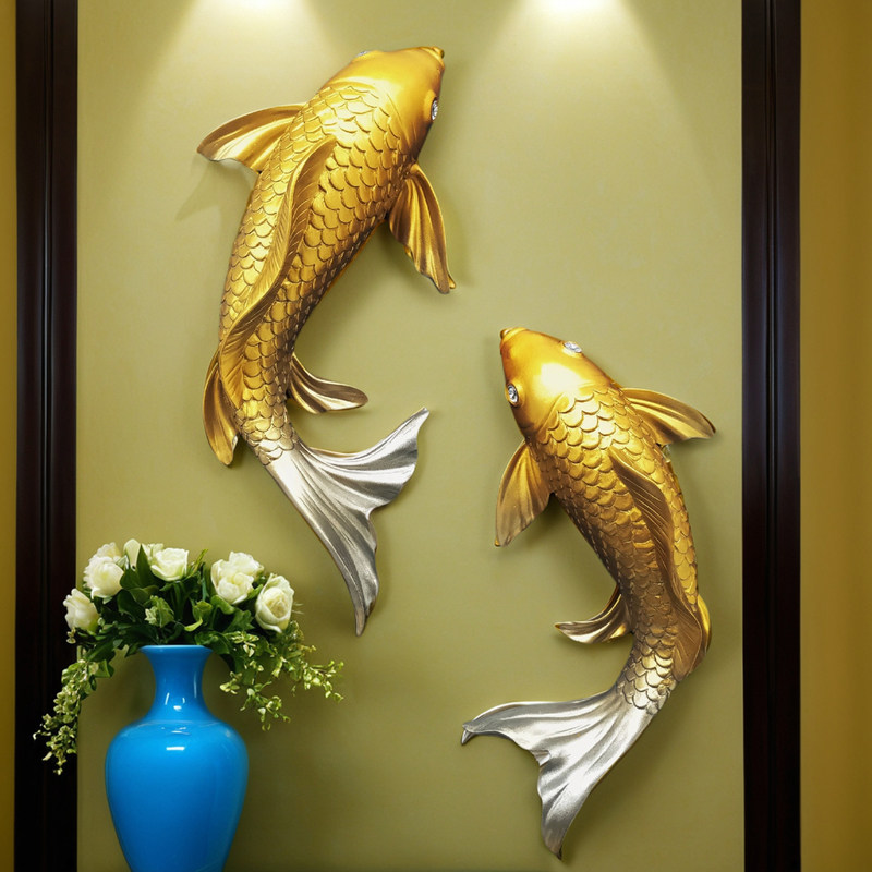 Lucky Koi Fish 3D Wall Decor,  - Resin Art Hanging avaliação e preço