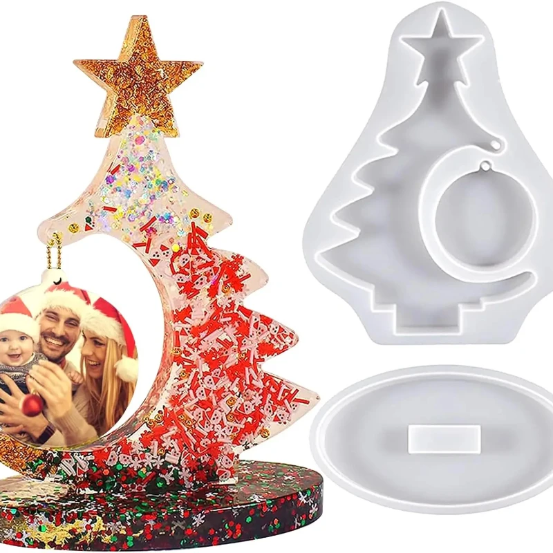 DIY Christmas Tree Photo Frame - Resin Art For Photo Frame avaliação e preço