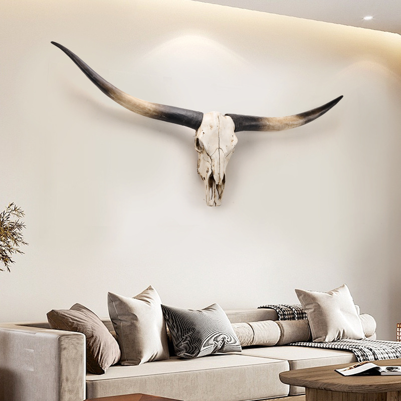 Large Resin Bull Head Statues  - Resin Art Hanging avaliação e preço