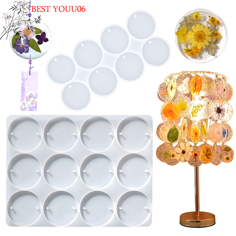 Hot 8/12pcs Round Oval Pendant - Resin Art Heat Gun avaliação e preço