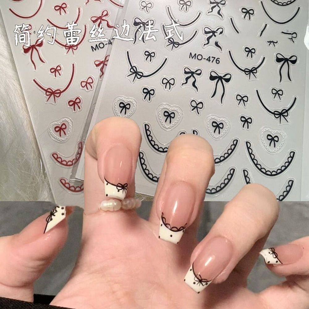 New bow nail art sticker ins I - Resin Art Sticker avaliação e preço