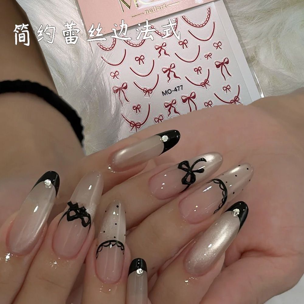 New bow nail art sticker ins I - Resin Art Sticker avaliação e preço