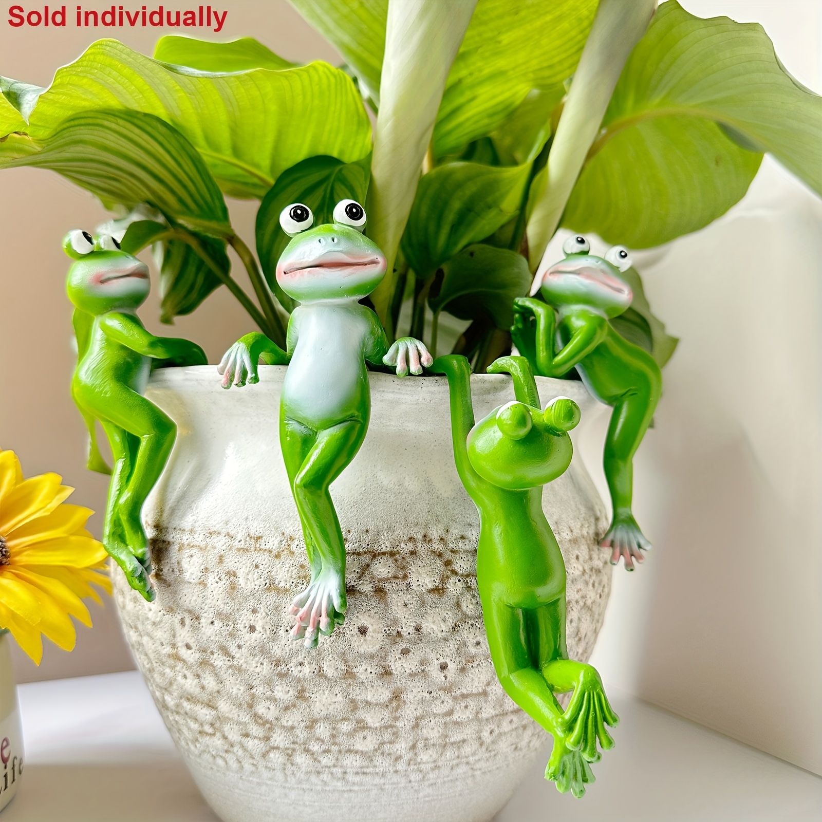1Pc Cartoon Frog Statue, Resin - Resin Art Hanging avaliação e preço