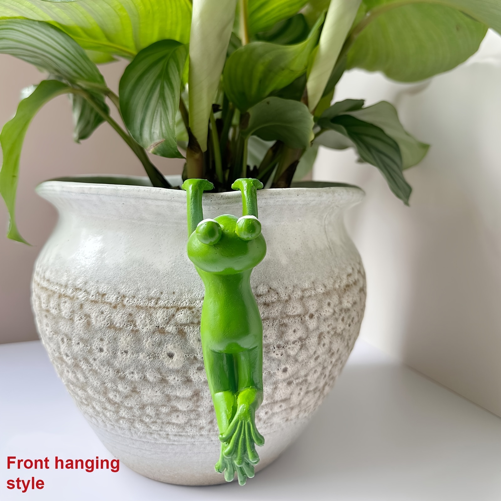 1Pc Cartoon Frog Statue, Resin - Resin Art Hanging avaliação e preço