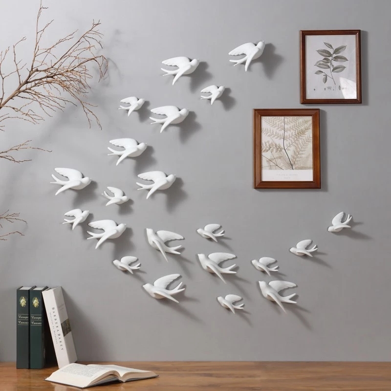Creative Ceramic Birds Wall Ha - Resin Art Hanging avaliação e preço