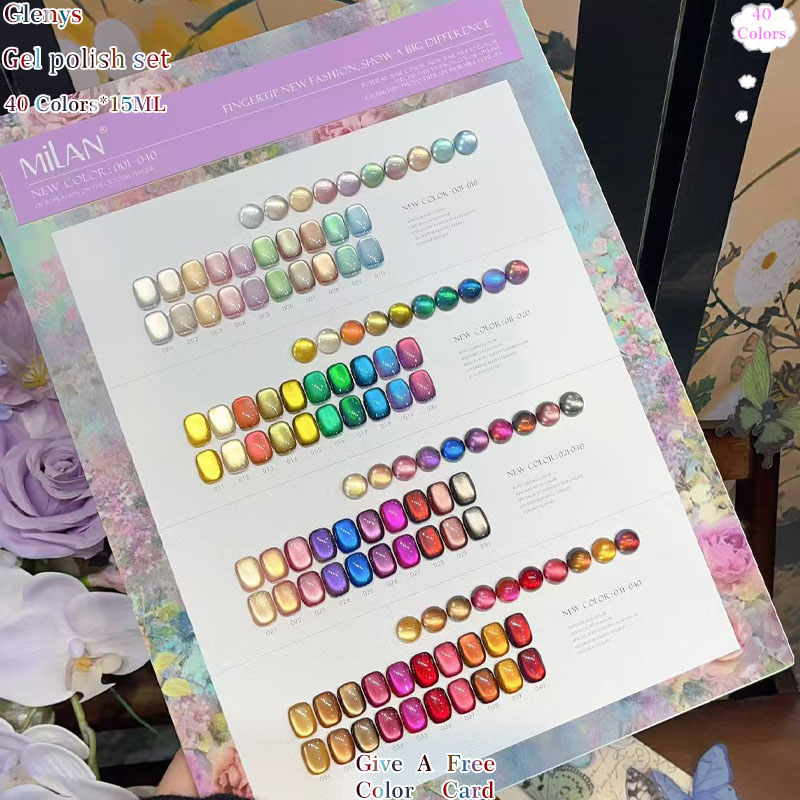 Glenys 40 color cat's eye nail - Resin Art Learning avaliação e preço