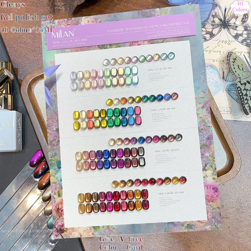 Glenys 40 color cat's eye nail - Resin Art Learning avaliação e preço