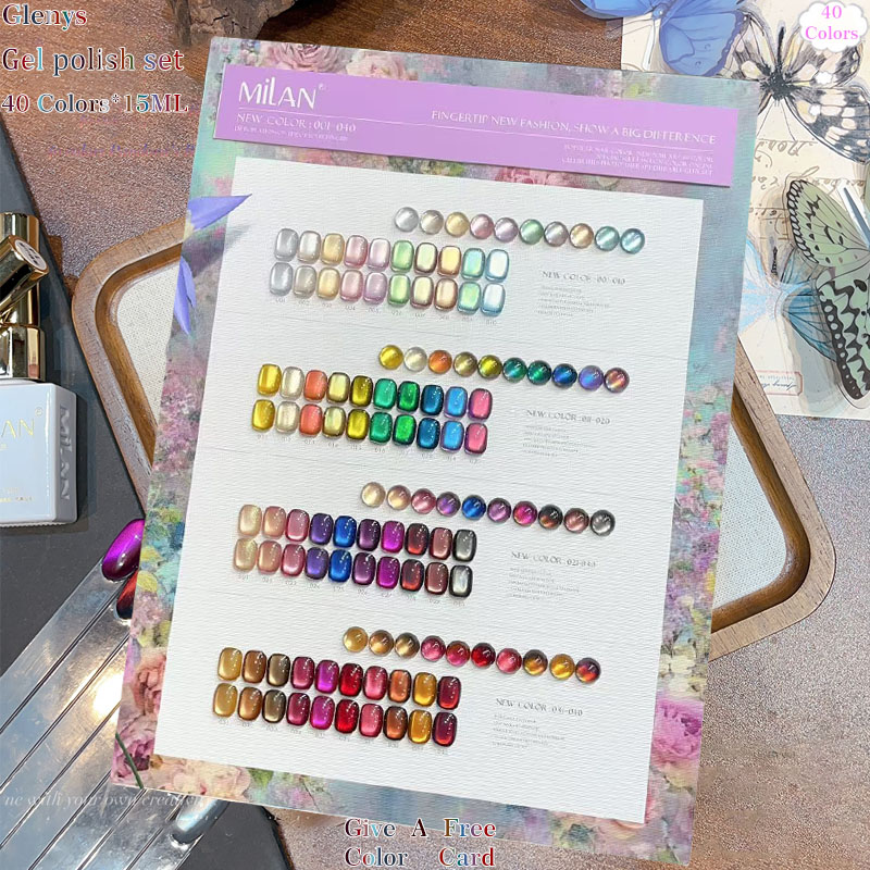 Glenys 40 color cat's eye nail - Resin Art Learning avaliação e preço