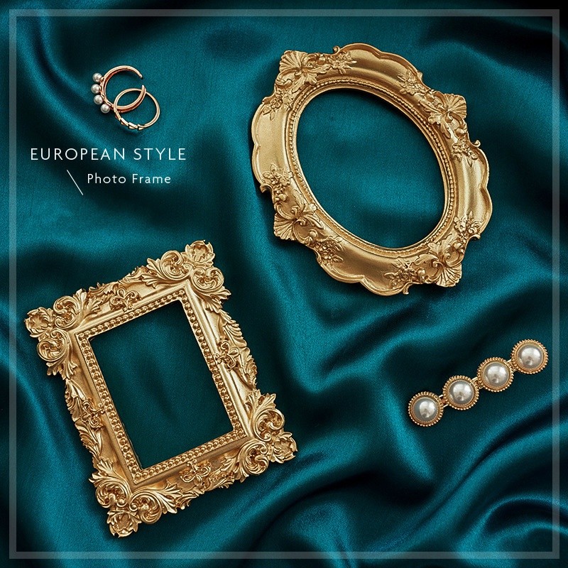 Golden Retro Photo Frame Nail  - Resin Art For Photo Frame avaliação e preço
