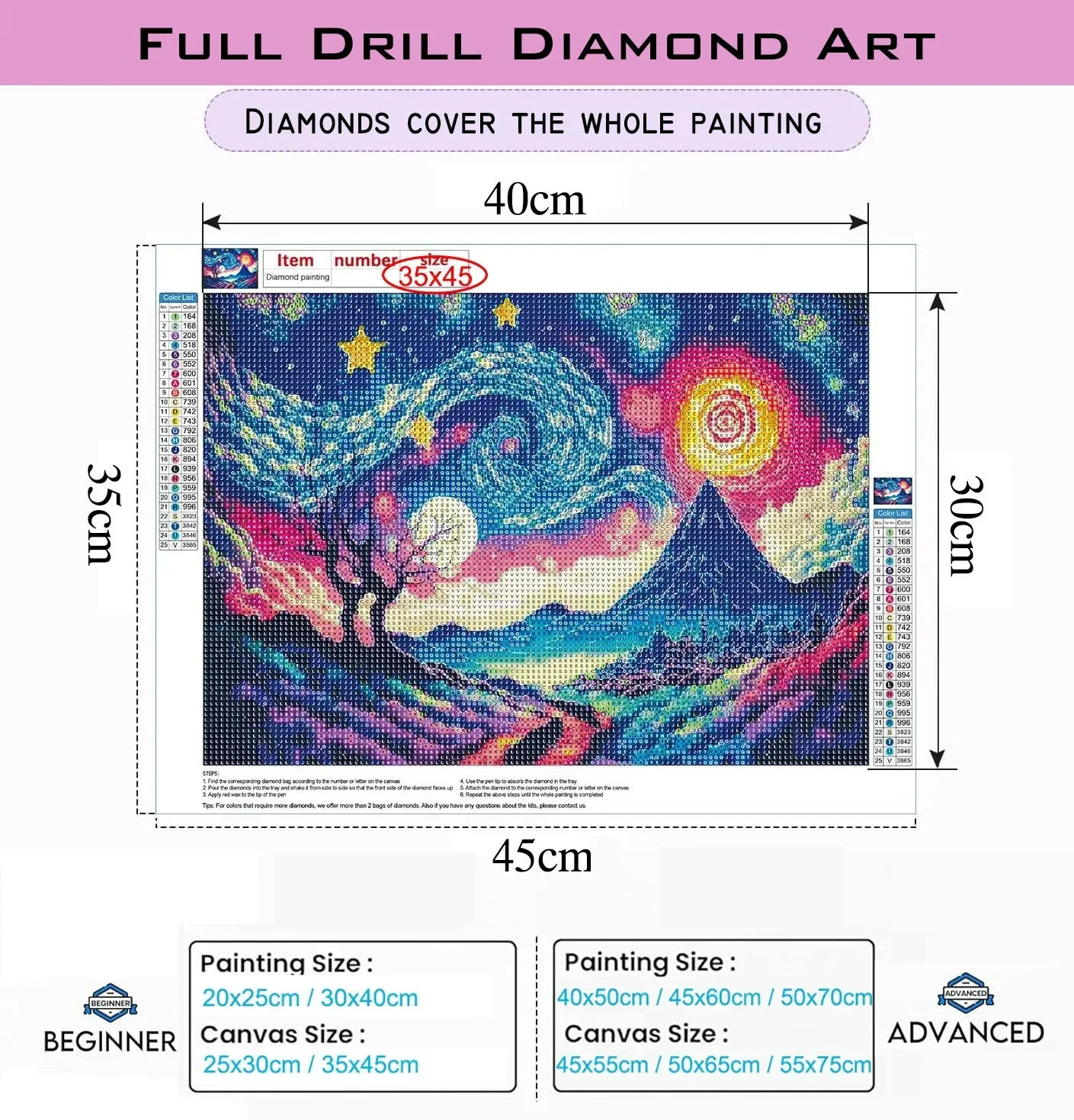 1pc frameless 5D Diamond Paint - Resin Art Learning avaliação e preço