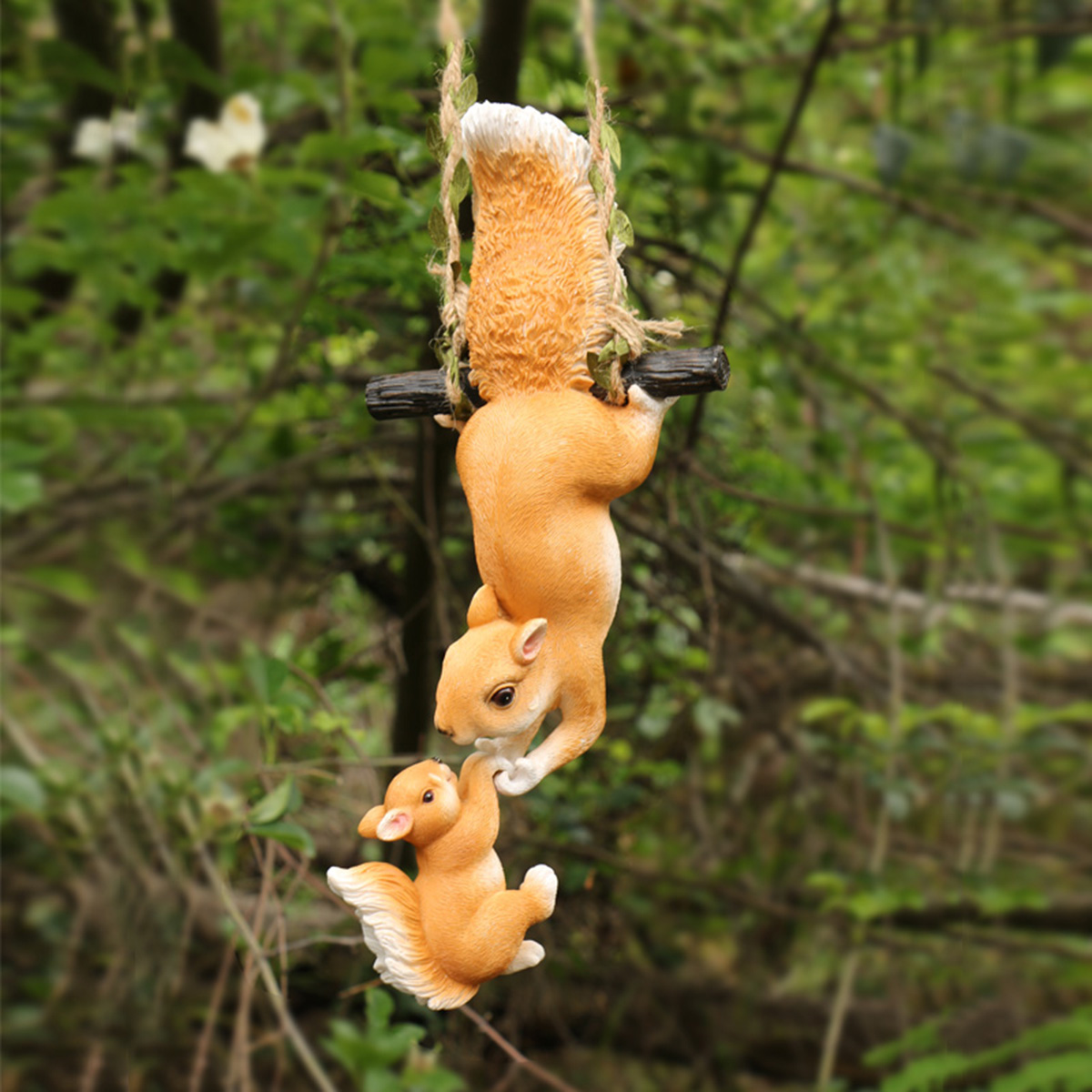 Mother Child Squirrel Resin Ha - Resin Art Hanging avaliação e preço