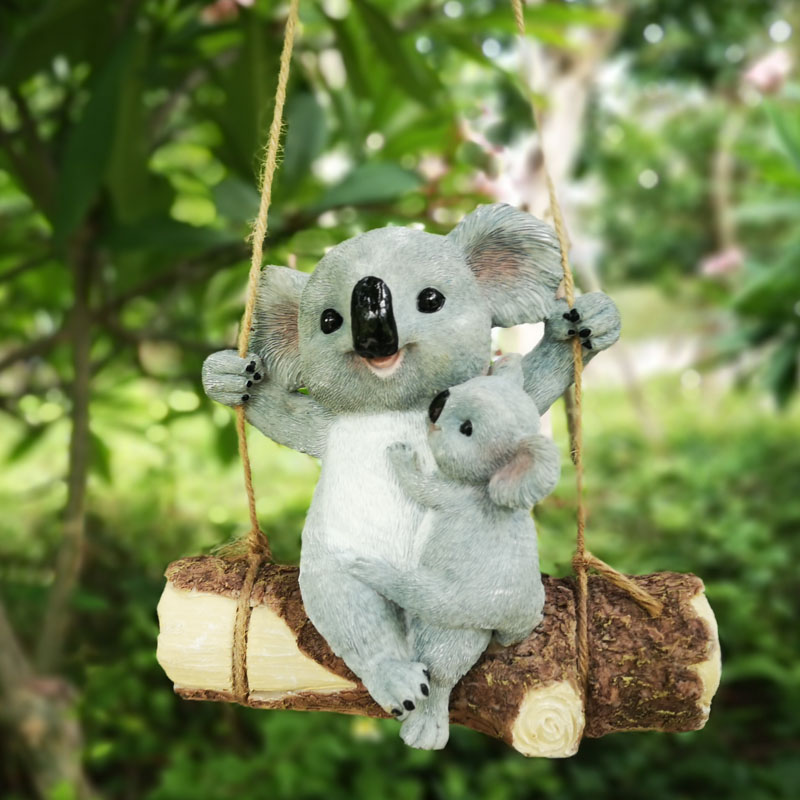 Mother Child Squirrel Resin Ha - Resin Art Hanging avaliação e preço