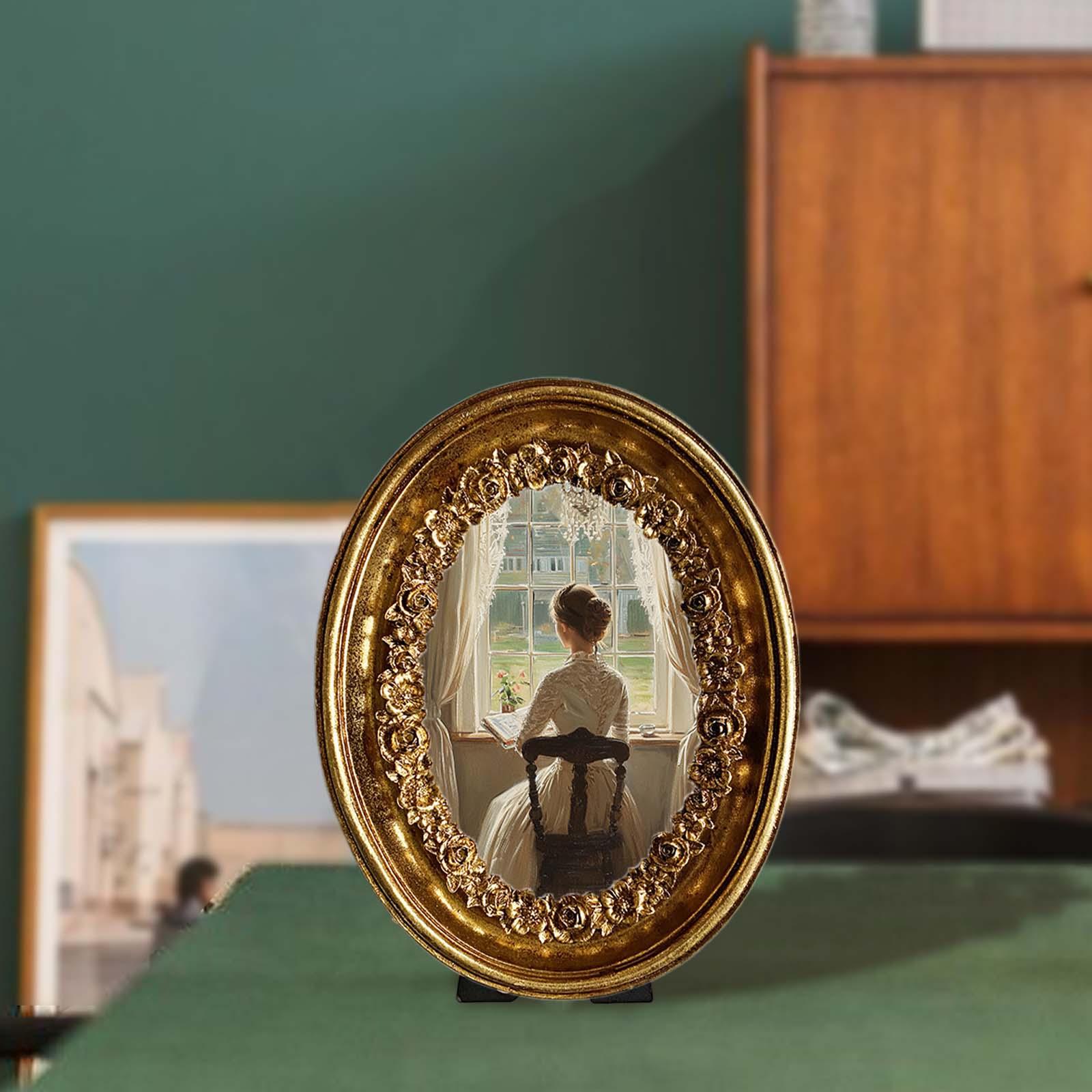 Vintage Oval Photo Frame 5.8x7 - Resin Art For Photo Frame avaliação e preço