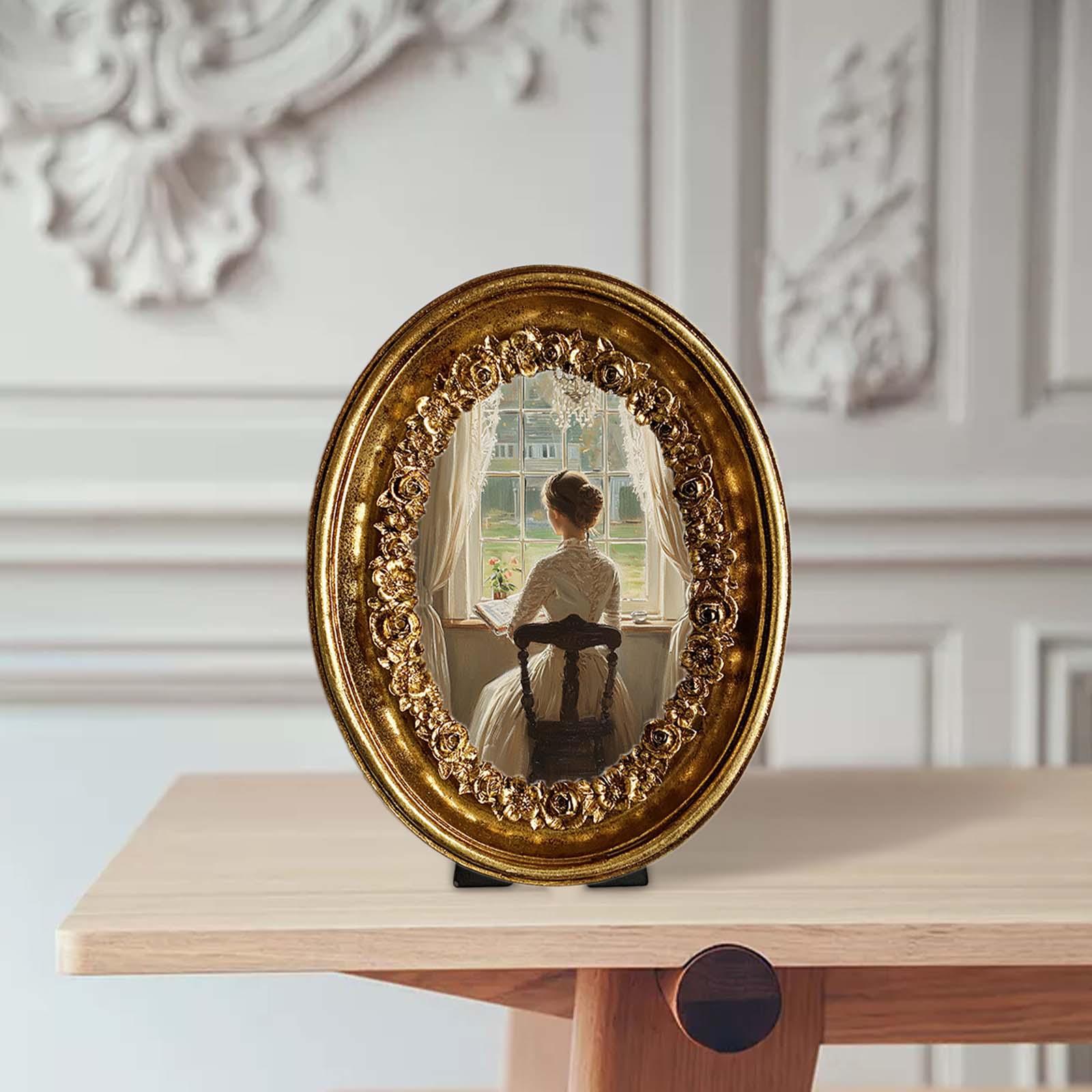 Vintage Oval Photo Frame 5.8x7 - Resin Art For Photo Frame avaliação e preço