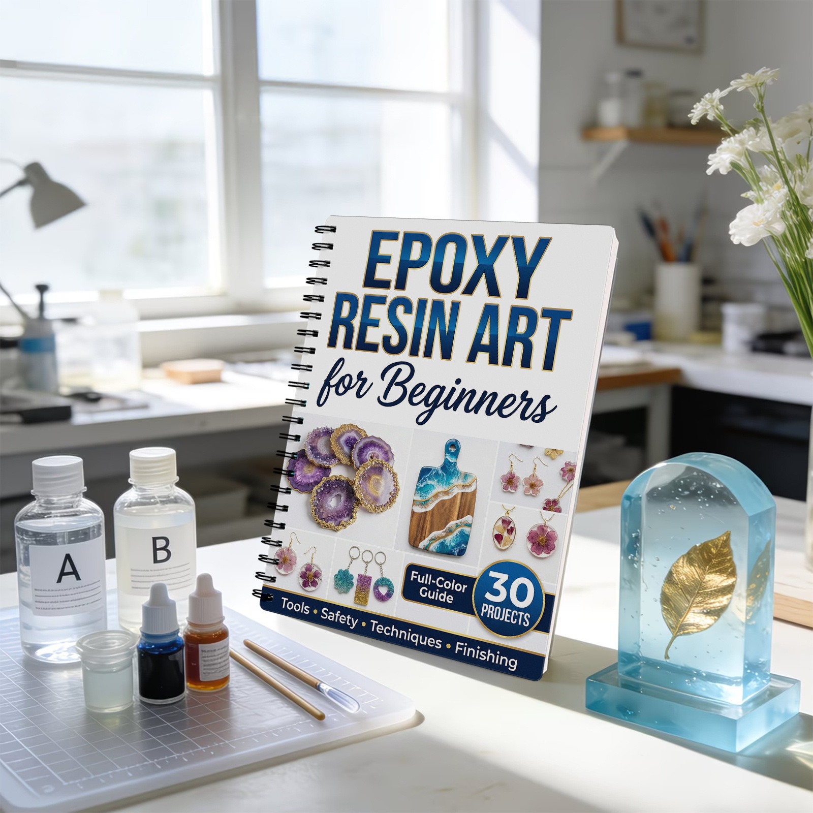 Epoxy Resin Art Book Guide Lea - Resin Art Learning avaliação e preço