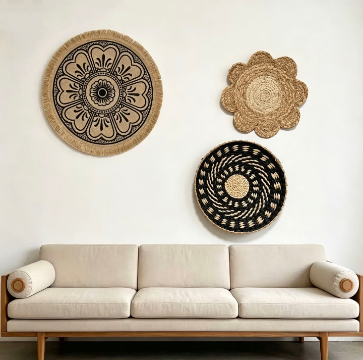 Boho Straw Wall Decor Grass We - Resin Art Hanging avaliação e preço