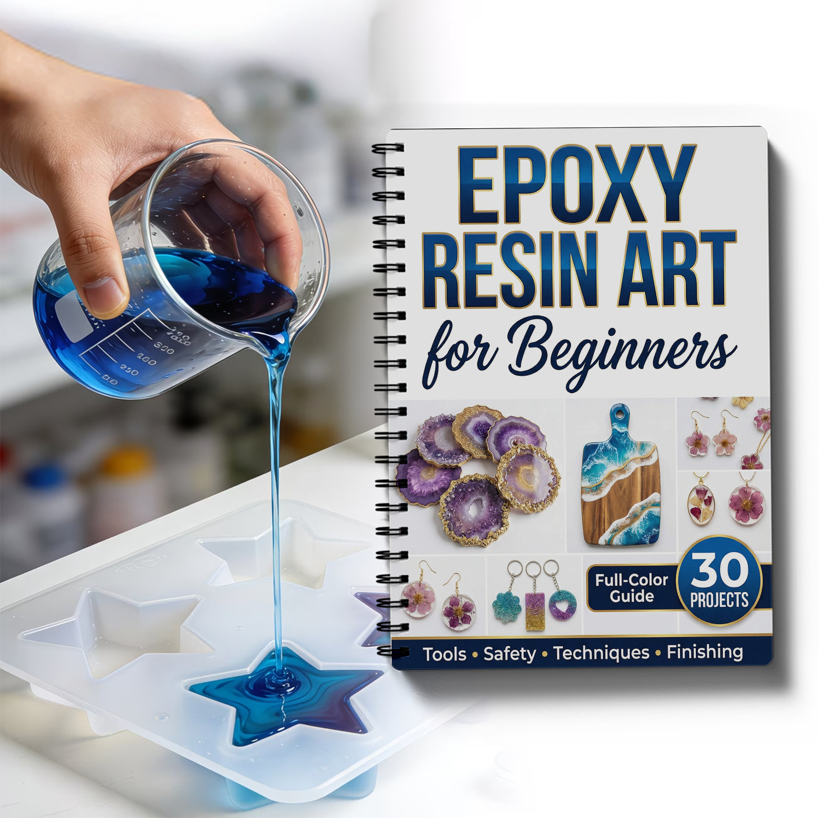 Epoxy Resin Art Book Guide Lea - Resin Art Learning avaliação e preço