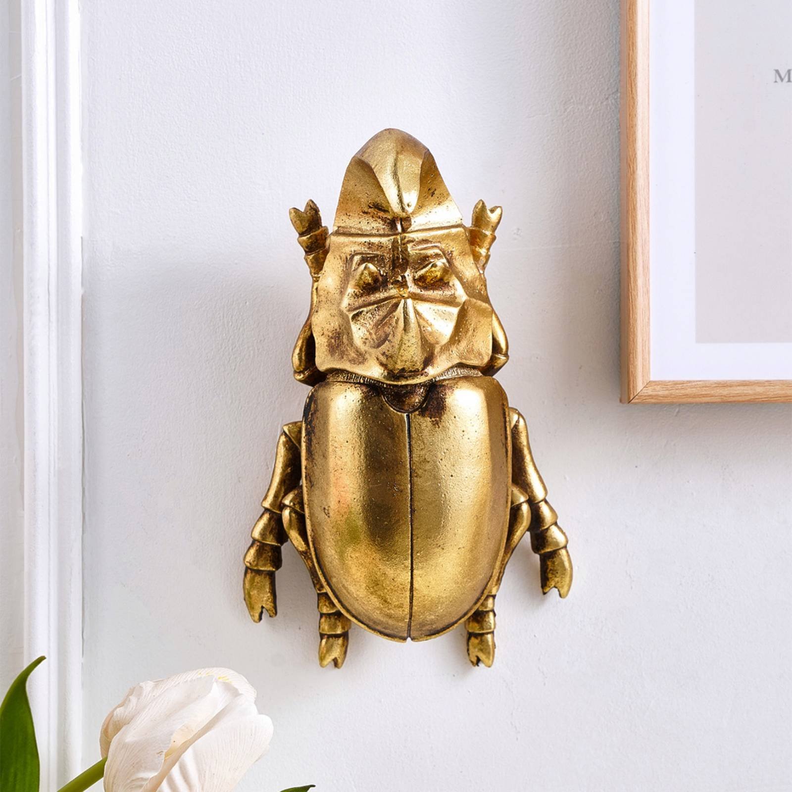 Rhinoceros Beetle Wall Hanging - Resin Art Hanging avaliação e preço