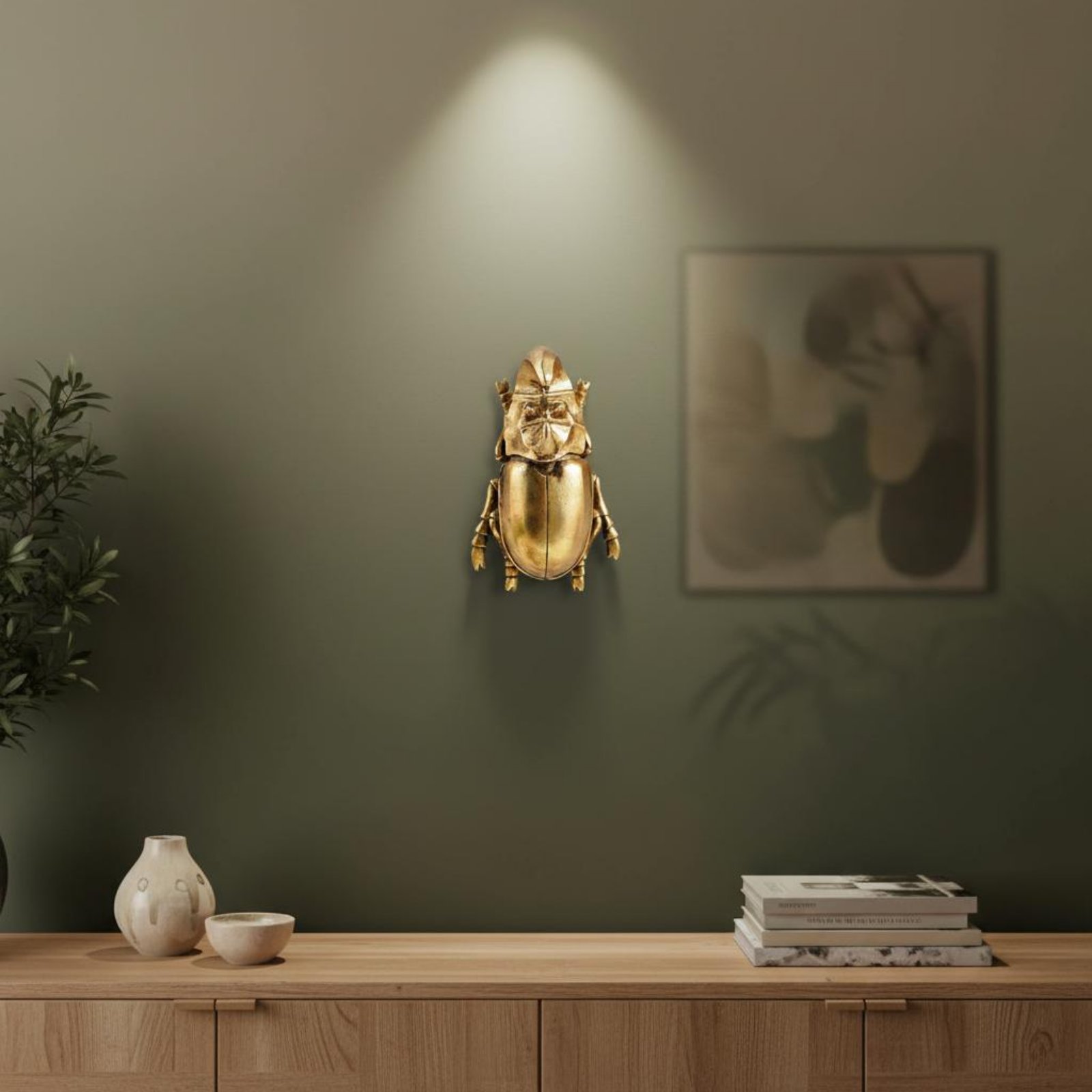 Rhinoceros Beetle Wall Hanging - Resin Art Hanging avaliação e preço