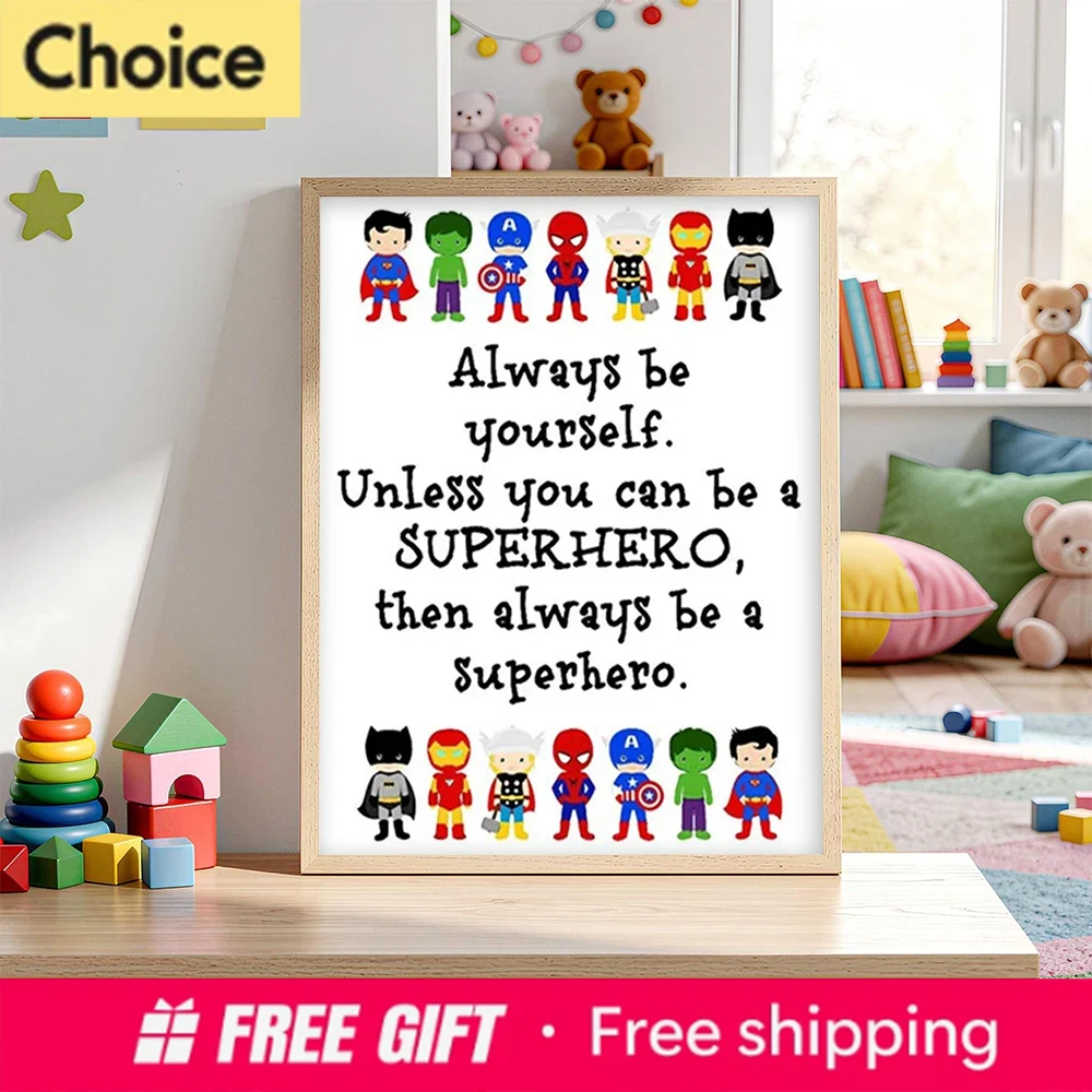 Cartoon Superhero Party Art Pr - Resin Art Quotes avaliação e preço