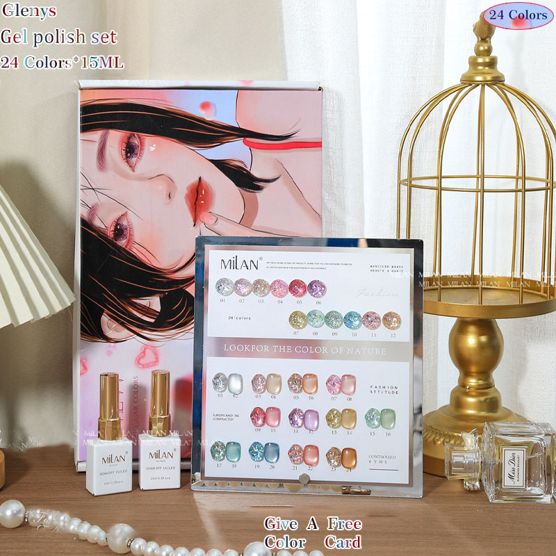 Glenys 24 color nail polish gl - Resin Art Learning avaliação e preço